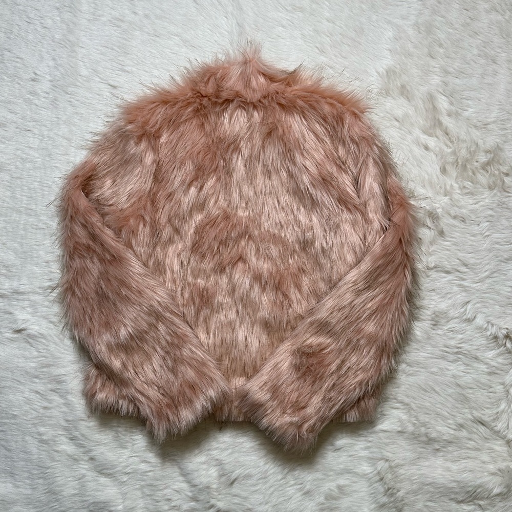 𝅺FASHION Nova Fernada Pink Faux Fur Coat Small - Picture 2 of 3